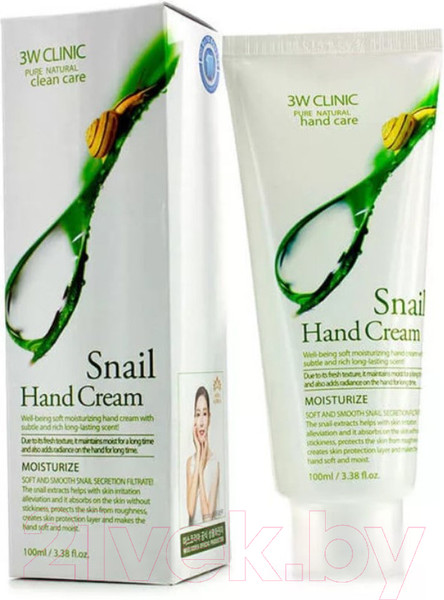 Изображение товара Крем для рук 3W Clinic Snail Hand Cream увлажняющий (100мл)