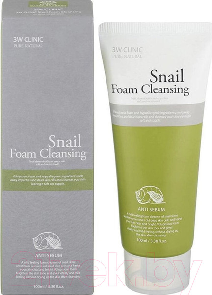 Изображение товара Пенка для умывания 3W Clinic Snail Foam Cleansing (100мл)
