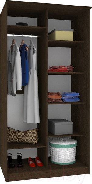 Изображение товара Шкаф-купе Кортекс-мебель Лагуна ШК01-02 (венге)
