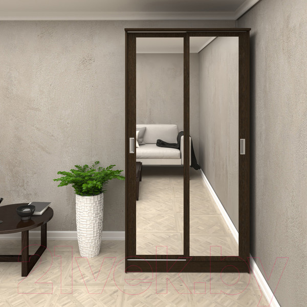 Изображение товара Шкаф-купе Кортекс-мебель Лагуна ШК01-02 (венге)