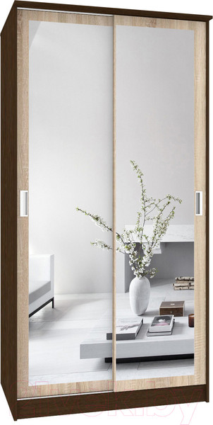 Изображение товара Шкаф-купе Кортекс-мебель Лагуна ШК01-02 (венге/дуб сонома)