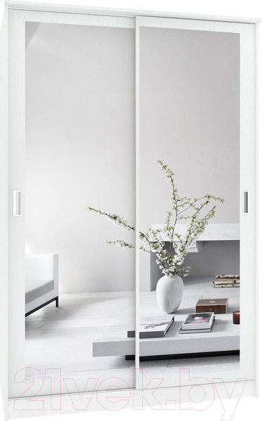 Изображение товара Шкаф-купе Кортекс-мебель Лагуна ШК02-02 (белый)