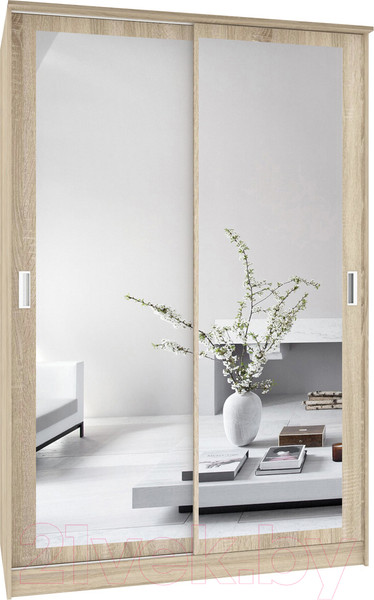 Изображение товара Шкаф-купе Кортекс-мебель Лагуна ШК02-02 (дуб сонома)