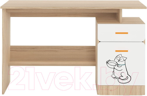 Изображение товара Письменный стол Аквилон Кот №17 (туя светлая/белый)