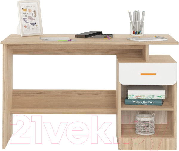 Изображение товара Письменный стол Аквилон Кот №17 (туя светлая/белый)