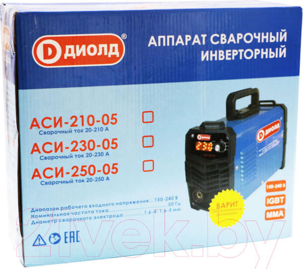 Изображение товара Инвертор сварочный Диолд АСИ-250-05 (30012320)