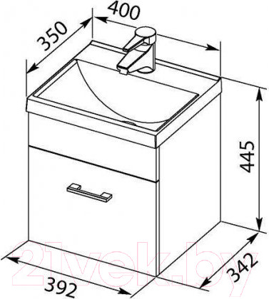 Изображение товара Тумба под умывальник Aquanet Нота 40 / 159137
