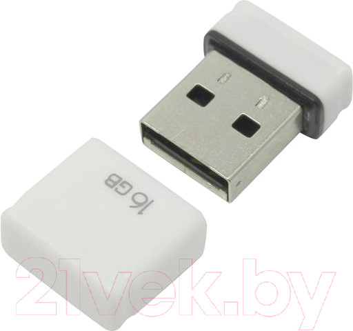 Изображение товара USB flash накопитель Qumo Nano 16GB White / QM16GUD-NANO-W