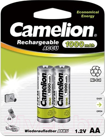 Изображение товара Комплект аккумуляторов Camelion NC-AA1000BP2 (2шт)