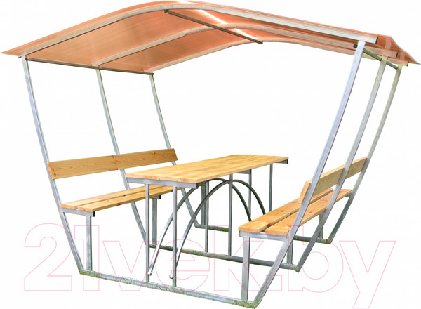 Изображение товара Беседка КомфортПром Тюльпан 3м с покрытием (бронзовый)