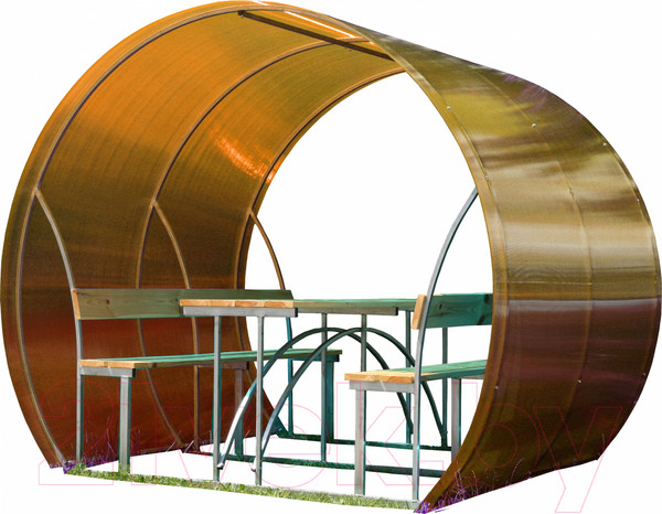 Изображение товара Беседка КомфортПром Пион 2м с покрытием (бронзовый)