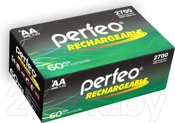 Изображение товара Комплект аккумуляторов Perfeo AA2700mAh/2BL (2шт)