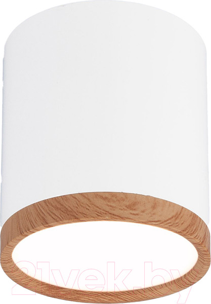 Изображение товара Точечный светильник Elektrostandard DLR024 6W 4200K (белый матовый/светлый дуб)