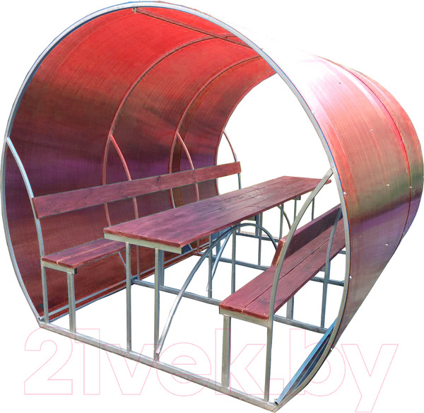 Изображение товара Беседка КомфортПром Пион 3м с покрытием (красный)