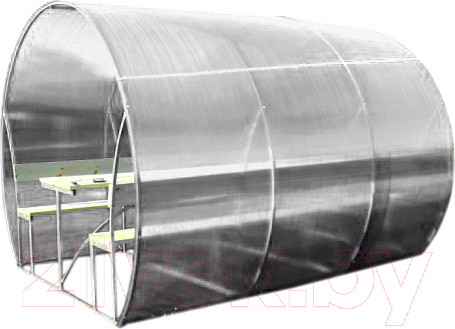 Изображение товара Беседка КомфортПром Пион 3м с покрытием (молочный)