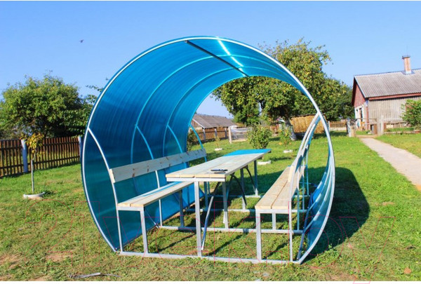 Изображение товара Беседка КомфортПром Пион 3м с покрытием (тонированный)