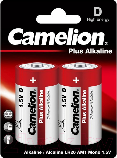 Изображение товара Комплект батареек Camelion LR20-BP2