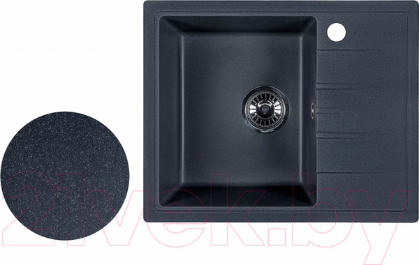Изображение товара Мойка кухонная БелЭворс Mila L (антрацит)