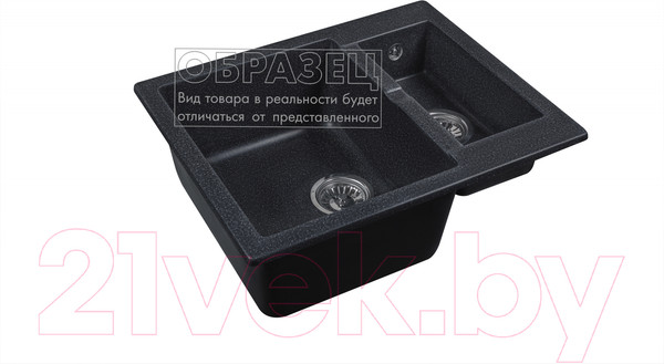 Изображение товара Мойка кухонная БелЭворс Duet L (черный)