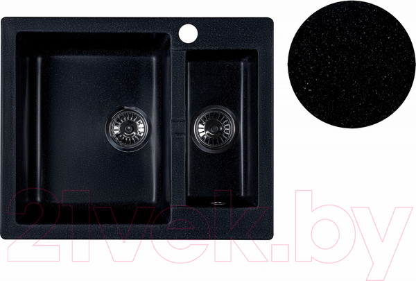 Изображение товара Мойка кухонная БелЭворс Duet L (черный)
