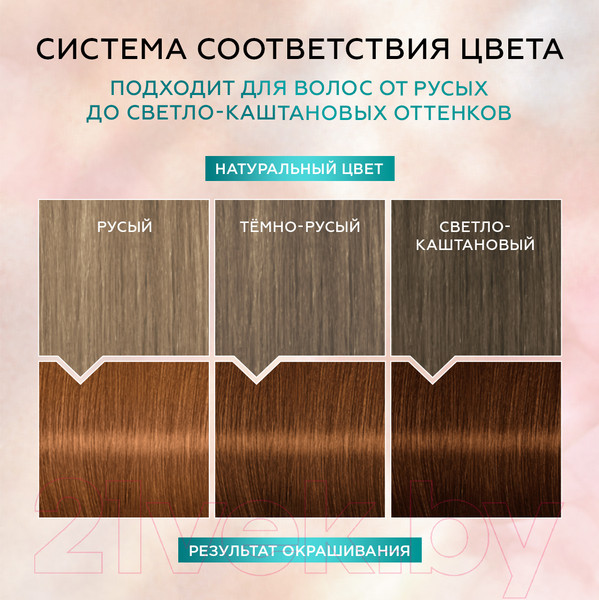 Изображение товара Крем-краска для волос Глисс Кур Уход и увлажнение c гиалуроновой кислотой 7-7 (натуральный медный)