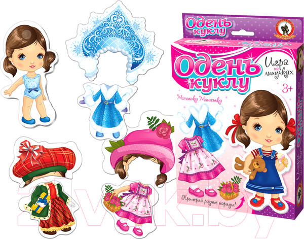 Изображение товара Развивающая игра Русский стиль Одень куклу. Малышка Машенька / 03174