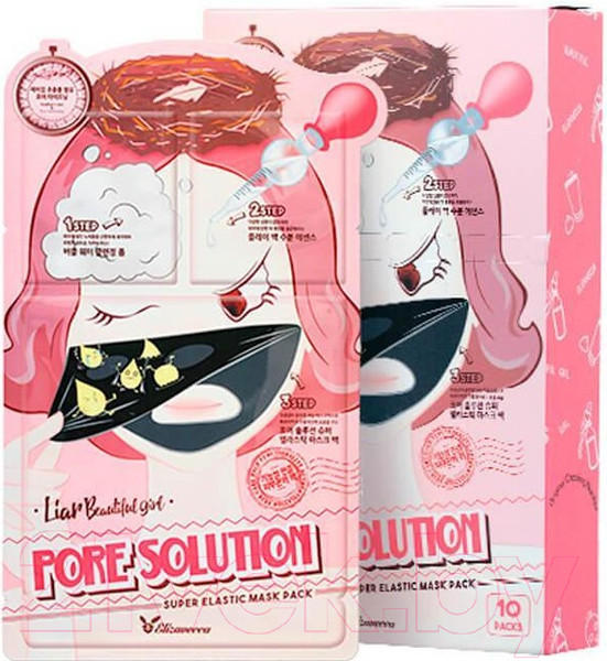Изображение товара Маска для лица кремовая Elizavecca Pore Solution Super Elastic Mask 3-Step