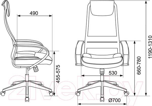 Изображение товара Кресло офисное Бюрократ CH-608 TW-01 TW-11 (сетка черный/искусственная кожа)