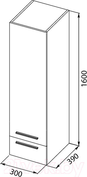 Изображение товара Шкаф-пенал для ванной Aquanet Верона 30 / 175390