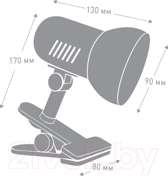 Изображение товара Настольная лампа Camelion Н-035 C02 / 7197 (черный)