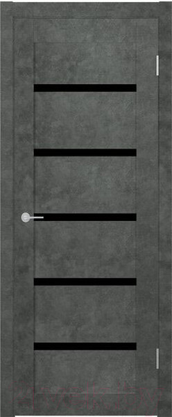 Изображение товара Дверь межкомнатная Stark ST8 ДО 70x200 (бетон темный/черный лак)