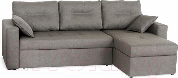 Изображение товара Диван угловой Мебель-Парк Торонто 1 Evolution 5 Stone рогожка (серый-камень)