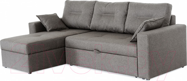 Изображение товара Диван угловой Мебель-Парк Торонто 1 Evolution 5 Stone рогожка (серый-камень)