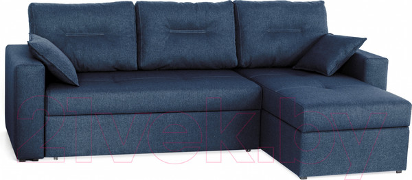 Изображение товара Диван угловой Мебель-Парк Торонто 1 Evolution 12 Navy рогожка (темно-синий)