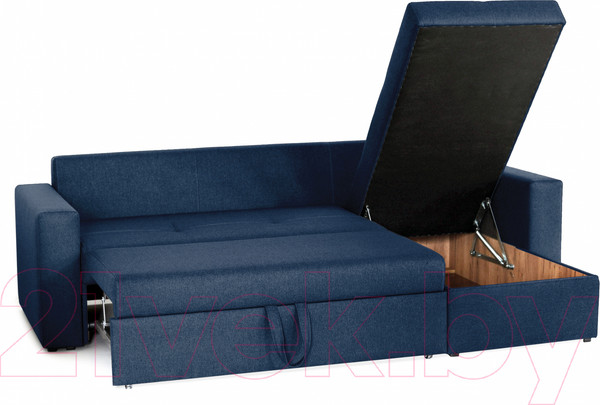 Изображение товара Диван угловой Мебель-Парк Торонто 1 Evolution 12 Navy рогожка (темно-синий)