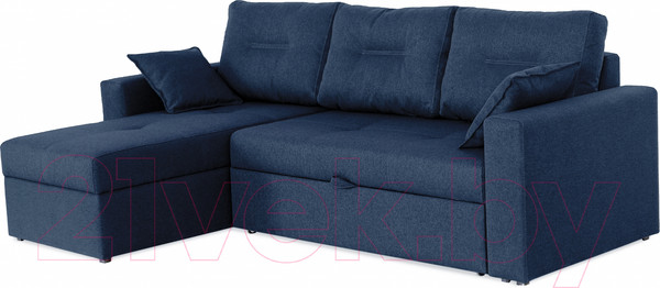 Изображение товара Диван угловой Мебель-Парк Торонто 1 Evolution 12 Navy рогожка (темно-синий)
