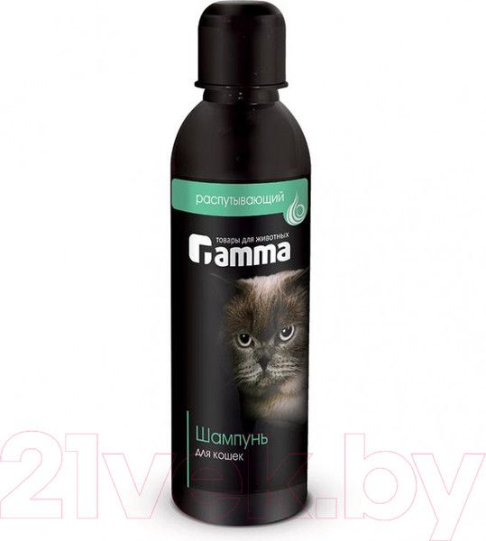 Изображение товара Шампунь для животных Gamma Для длинношерстных и пушистых кошек / 20592002 (250мл)