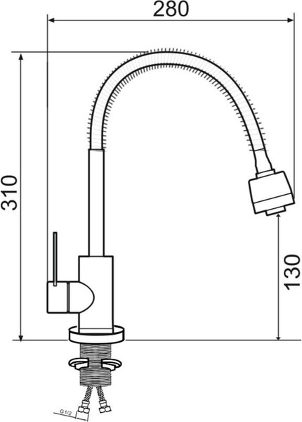 Изображение товара Смеситель РМС SUS124-016F