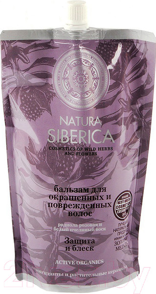 Изображение товара Бальзам для волос Natura Siberica Защита и блеск для окрашеных и поврежденных волос (500мл)
