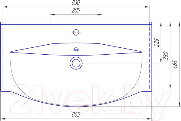 Изображение товара Умывальник Kirovit Элвис 85