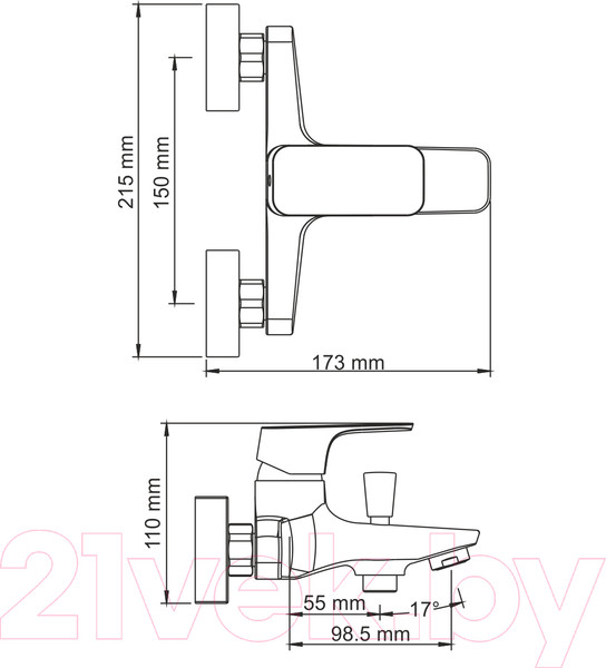 Изображение товара Смеситель Wasserkraft Salm 2701