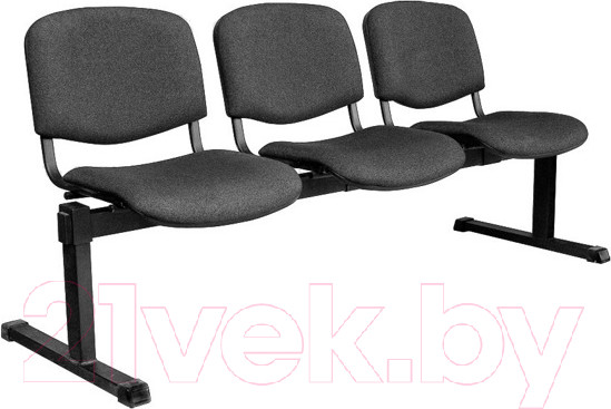 Изображение товара Секция стульев UTFC Изо 3 BL (С73/серый)