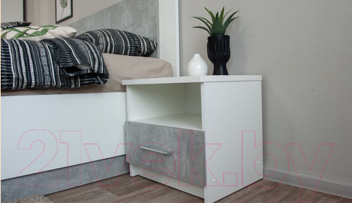 Изображение товара Комплект прикроватных тумб Империал Аврора (белый/ателье светлый)