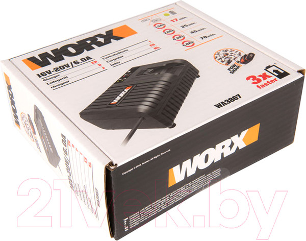 Изображение товара Зарядное устройство для электроинструмента Worx WA3867