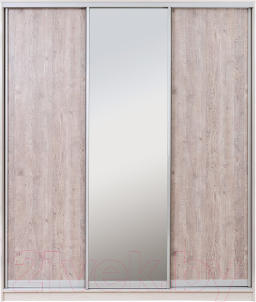 Изображение товара Шкаф-купе Рэйгрупп 203450 YSX Elgon РГ-08.02 (ясень снежный/сосна натуральная/хром)