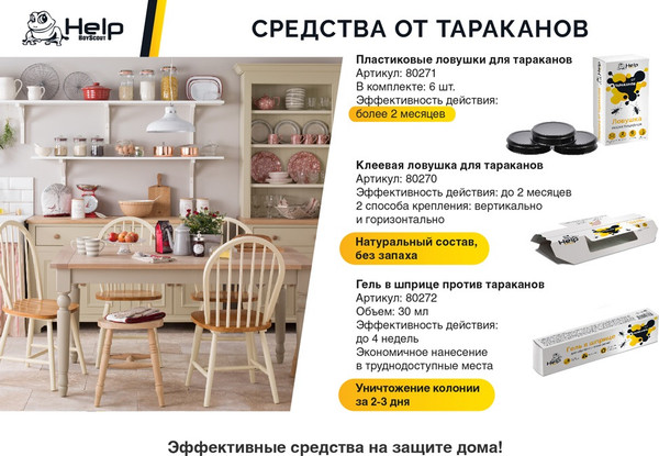 Изображение товара Гель от насекомых Help В шприце инсектицидный 80272 (30г)