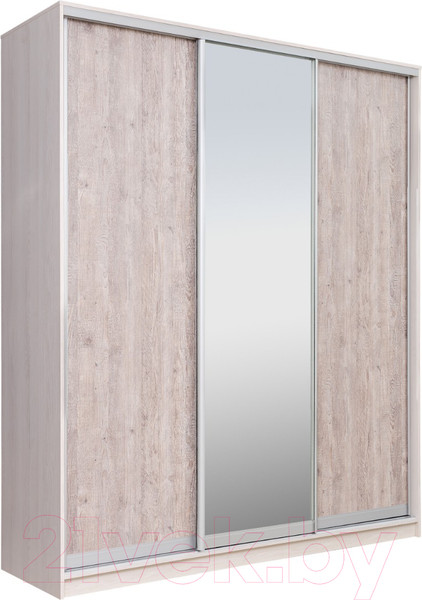 Изображение товара Шкаф-купе Рэйгрупп 176450 YSX Elgon РГ-09.02 (ясень снежный/сосна натуральная/хром)