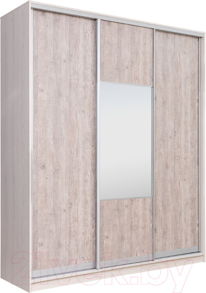 Изображение товара Шкаф-купе Рэйгрупп 233450 YSX Elgon РГ-07.05 (ясень снежный/сосна натуральная/хром)