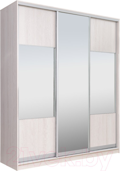 Изображение товара Шкаф-купе Рэйгрупп 233450 YYX Elgon РГ-01.06 (ясень снежный/хром)