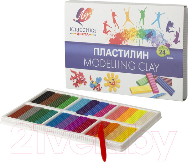Изображение товара Пластилин ЛУЧ Классика / 28С 1642-08 (24цв)